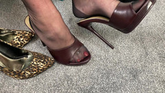 Mr MF: Mrs Mature Feet Wearing Her Original Harmony Points and Doing...