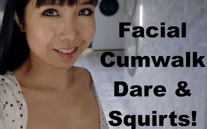 Little sub girl: Facial Cum Walk Dare &amp;amp; Squirts