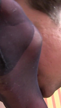 Redhead Madame Nylon Toe Sucking