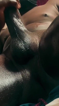 Stroking Her Real Life Dildo Huge BBC Till It Cums Part 1