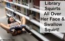 Little sub girl: Biblioteket sprutar över hela hennes ansikte &amp;amp;svälja spruta!