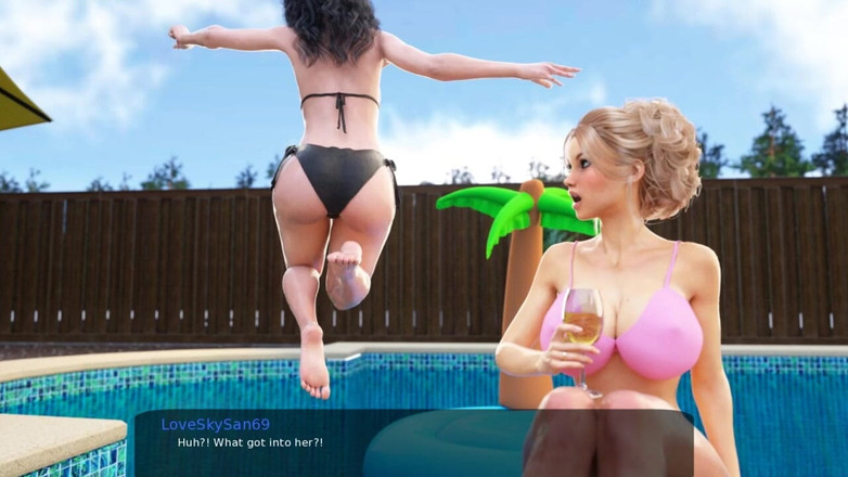 LoveSkySan69Real: Milfy City [v0.6e] Teil 61 Lesben im pool, so heiß!! von Loveskysan69