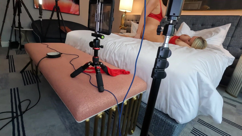 Karen Fisher: Busty Blonde Babes Karen Fisher and Mellanie Monroe Share BBC!