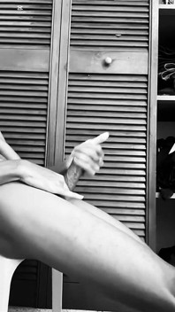 Monochromatický BBC Stroking session - intenzivní honění a cum black20one