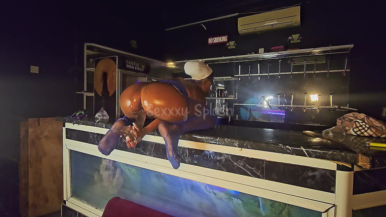 Sexxxy splash official: Ebony Big Ass Twerk in Fishnet Doggystyle Backshots
