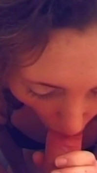 Curly Haired MILF Devours Throbbing Cock in Sloppy Blowjob Frenzy