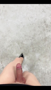 Nude Pantyhose and 12cm Highheels Try on