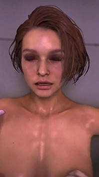 Futa excella testet ihren großen schwanz mit jill valentine resident evil futanari