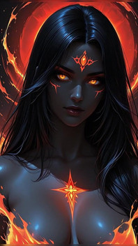 Shadow Assassin Warrior Woman with Jet Black Hair and Amber Eyes Dark Fantasy Portrait Ai Art Slideshow