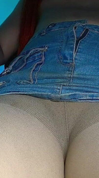 Aline Makes a Vagina in Her Pantyhose