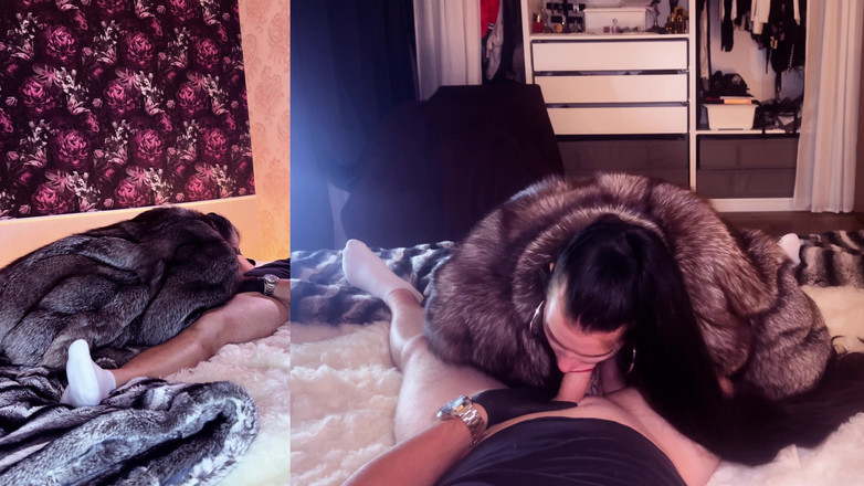 MissAlessaMilano: 파티 대신 내 비밀 페티시, 모피 코트 입고 섹스하는 거야