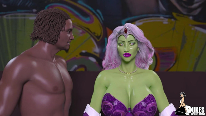 Dukes Hardcore Honeys: Alien-anführerin mit dickem hintern trifft ihr BBC-match