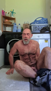 Hairy Bear Doing Laundry