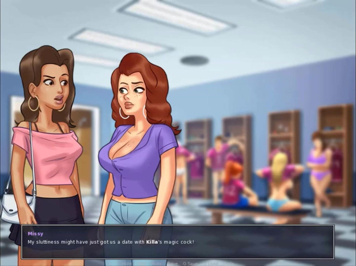 Cartoon Play: Summertime saga part 226 - hide wild sex in college locker