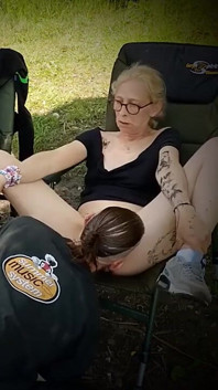 MILF Blowjob and Eating Pussy Outdoor