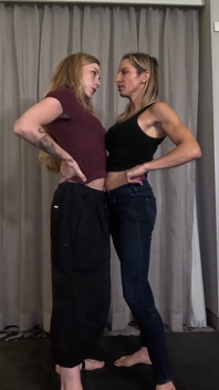 Stella Elle Vs Lora Cross in a Strip Wrestling Match Loser Gets Fucked