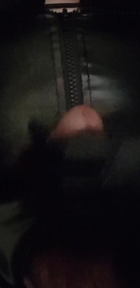 Cumshot While Wearing Boobs and Latex Catsuit