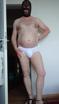 New White Underpants with Fine Rib and Opening