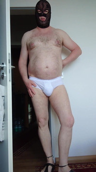 New White Underpants with Fine Rib and Opening