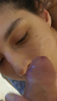 Amazing Milk Over My Face the Perfect Cumshot