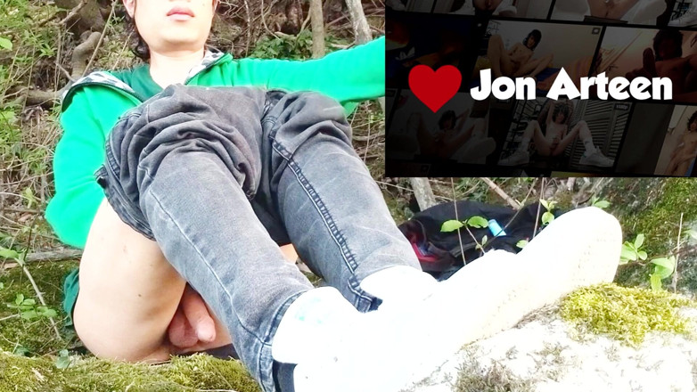 Jon Arteen: Jon Arteen. Twink's Jerk off Outdoor in Nature Ends in...