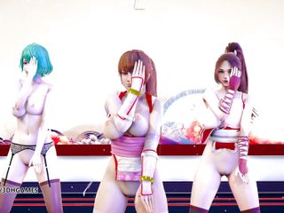 3D-Hentai Games: GigaReolEVO - Dependență de dans în pielea goală Mai Shiranui Tamaki Kasumi...