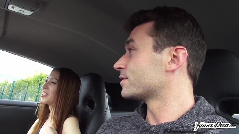James Deen: Jenna Justine in kehlenfick-action mit James Deen