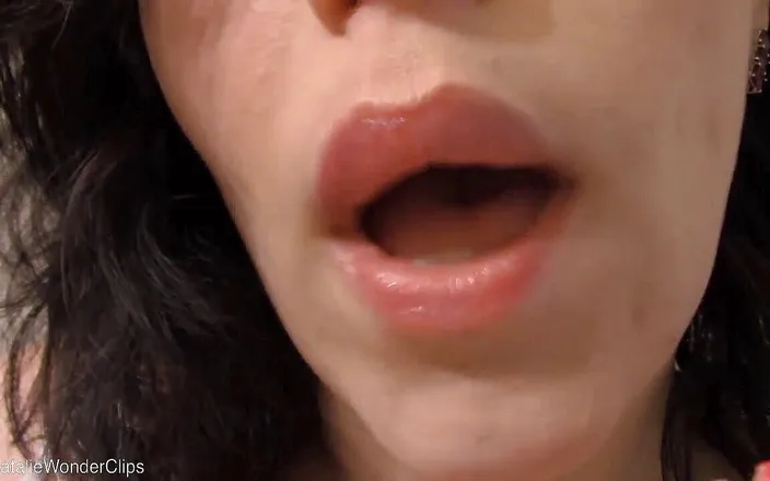 Natalie Wonder: Glossy lips so wet &amp; juicy - dirty talking lips tease