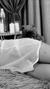 Classic Cute Teen Oley Lingerie Striptease in Bedroom