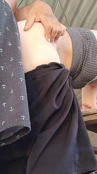 Pink Pussy Lesbian Asks to Take Cock Only in the Ass 100 Anal on the Terrace
