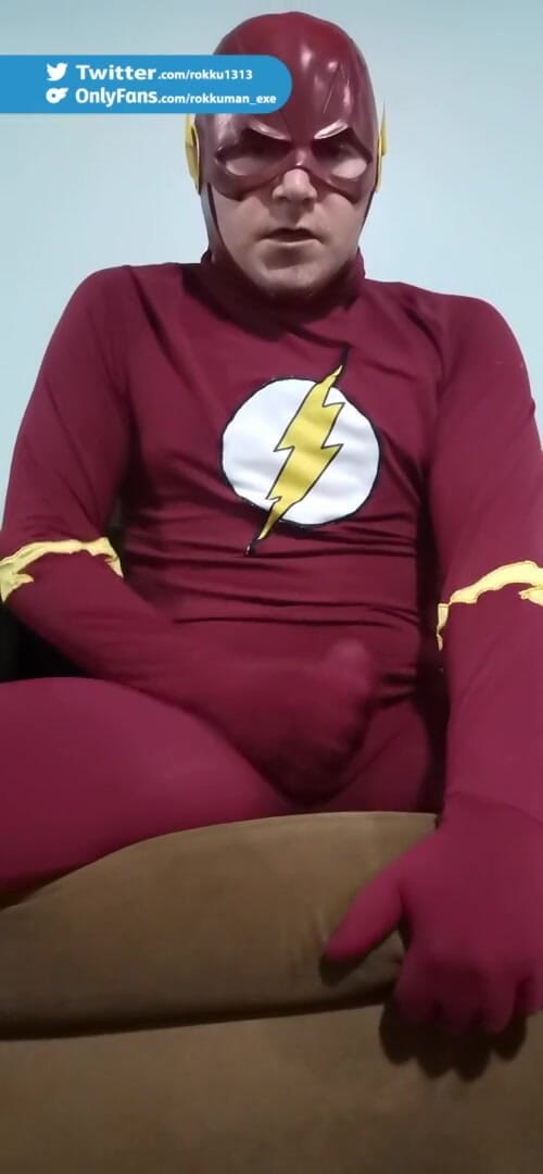 Rokkuman: Jerking off Cosplay the Flash Latino Masturbation Chileno
