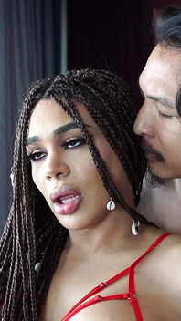 Eva Maxim in Red Lingerie Gives Intense Hotel Blowjob and Fuck