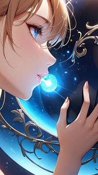 Whispers of Magic - Ai Girl och ett glödande orb
