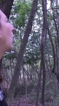Big Slut with Hairy Pussy Gets Fucked in the Woods by 2 Cocks