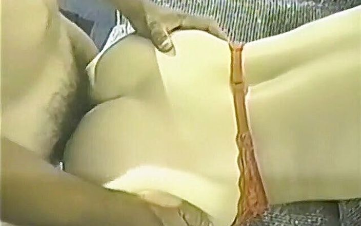 Homegrown Vintage: Dirty blonde gets her hole fucked with a dildo and...