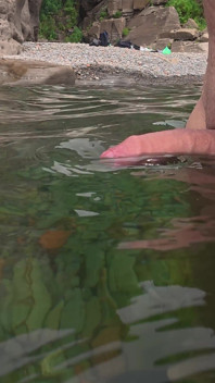 A Teenage Boy Swims Naked in the Sea