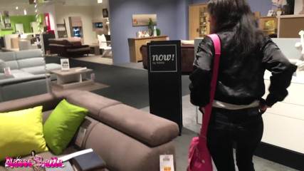Laila Banx: Banged in the furniture store - cumwalk extreme