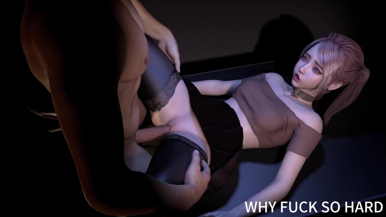 Why fuck so hard: 계부에게 따먹히는 3D 귀여운 마른 아시아 여대생