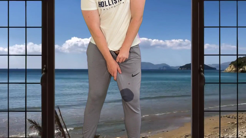 Massive Cock Cumshot in Pants (Lucas Nathan King)