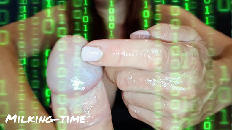 Milking-time: Neo Gets His Knob Polished in the Matrix