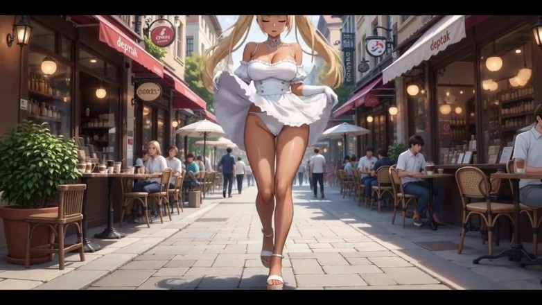 HotKitty20: Promenade avec rumi - elle joue avec sa chatte ai générée