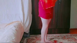 Vestido caliente culona ladyboy crossdresser mariquita sola transexual modelo trans culona lindas piernas rubia