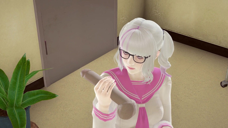 Waifu club 3D: College girl jerk off cock teacher in the library