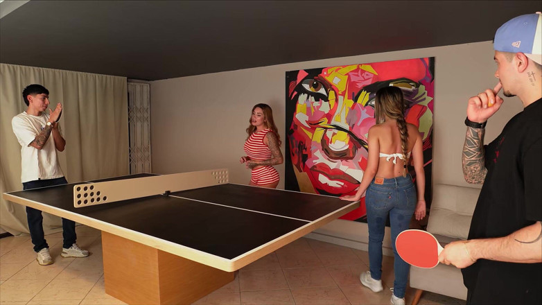 Ambar Prada: Afternoon of Pin Pong with Sara Blonde Ends with Threesome,...