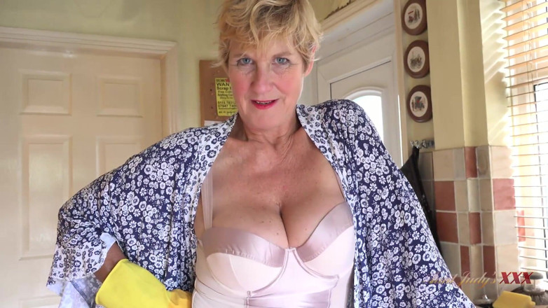 Aunt Judy's XXX: Judysxxx - Busty Mature Housewife Sucks Your Cock in the Kitchen (pov)