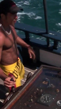 It's exciting to take couples on a boat especially when they make you fuck their wives