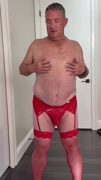 A Strip Show in Red Lingerie