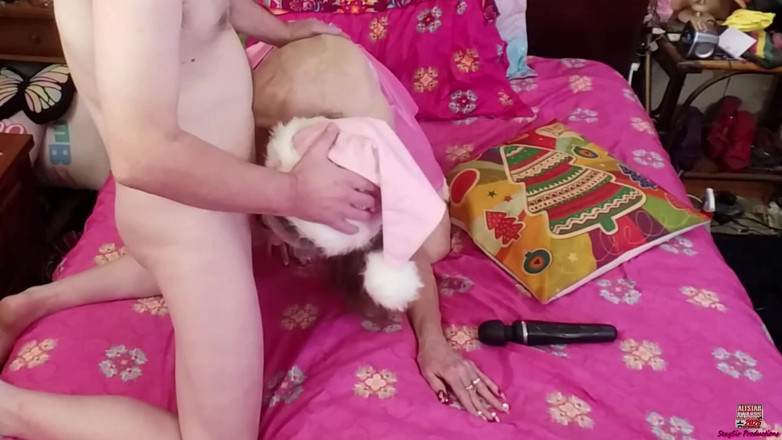 Sexy Sandra N Sir Christopher: 性感的桑德拉的性感粉红色圣诞乐趣