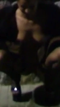 Nina Lisa: Lisa Peeing Outdoor in the Night