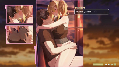 Hentai Game - Summer Clover - Ferris Wheel Sex - Fucking the Blonde on the Ferris Wheel